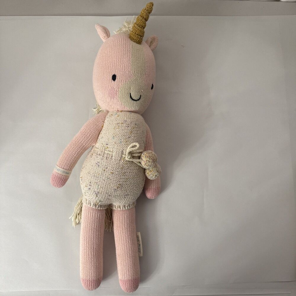 Cuddle and Kind Ella the Unicorn Hand Knit Doll